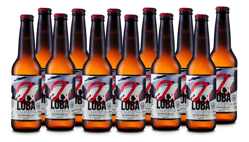 Pack De 12 Cerveza Loba Clandestina Lager 355ml