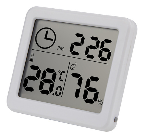 Reloj Higrómetro Digital De Temperatura Y Humedad De 3.2 Pul