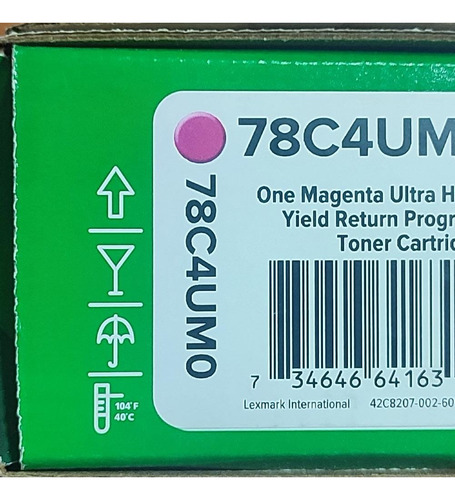 Toner Lexmark Magenta 78c4um0 Para Cx622