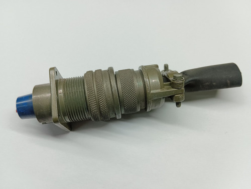 Conector Amphenol 1 Pin A Rosca Militar. Macho Cable H/chasi (Usado)