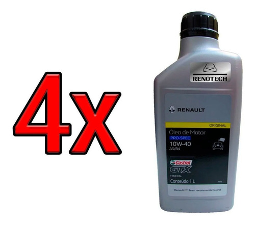 Oleo Castrol 10w40 Gtx Pro-spec A3/b4 Mineral 4x 7711943749