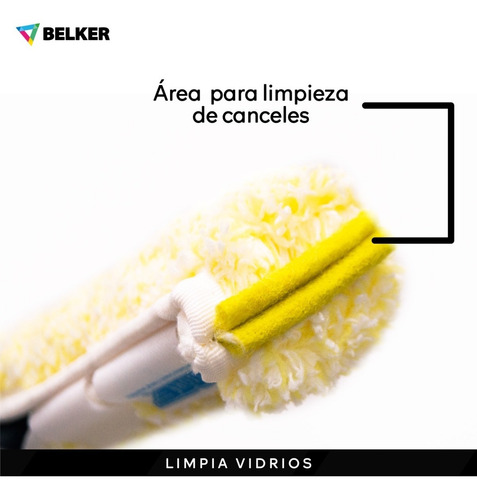 Fregona De Microfibra P/vidrio 45cm + Extensión 60cm Ettore