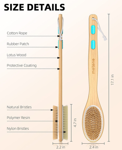 Cepillo De Ducha Metene Exfoliante Corporal De Doble Cara Color Nombre Del Diseño