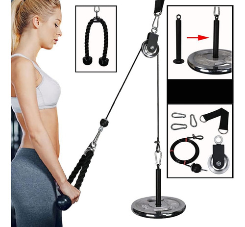 Kit De Polea Para Gym En Casa, Brazos Y Espalda Fuertes