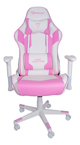 Silla Gamer Ocelot Rosa Con Blanco Osr-05