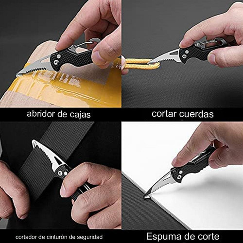 Imagen 6 de 6 de Mini Navaja Plegable Edc Pesca, Camping, Abre Cajas Etc