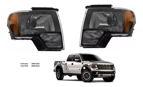 Par Faro Ford F150 2009 2010 2011 2012 2013 2014 Negro