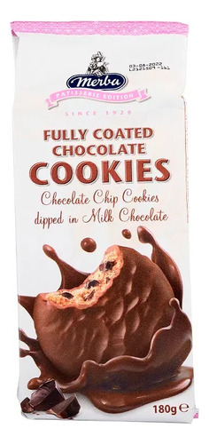 Cookies Cobertos De Chocolate Merba 180g