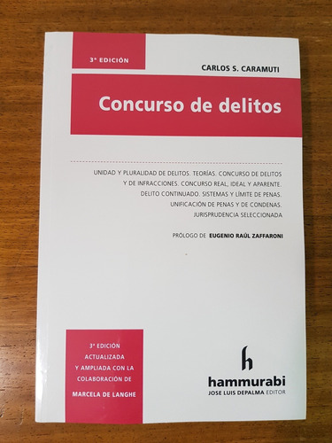 Concurso De Delitos - Caramuti, Carlos S