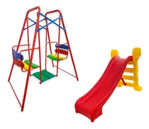 Comprar Toboganes Infantiles 4 Niveles + Hamaca Doble Niños Gemela