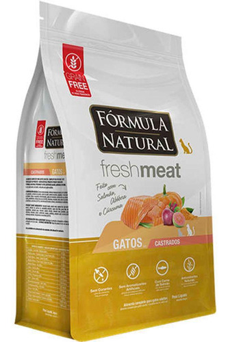 Ração Fórmula Natural Fresh Meat Gatos Castrados Salmão 7 Kg