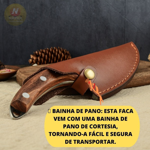 Imagem 3 de 6 de Faca Artesanal Damasco Para Cozinha Caça Churrasco + Bainha