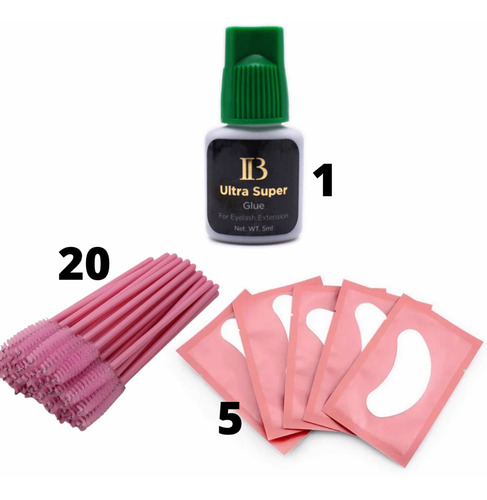 Imagen 2 de 3 de Pegamento Pestañas Ib Tapa Verde + Regalo + Envio Gratis