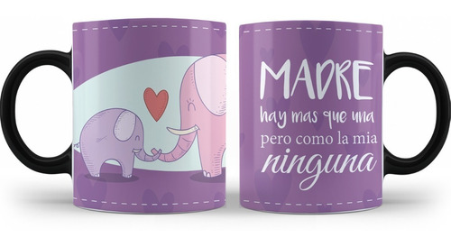 Taza Mágica Dia De Las Madres Elefante Personalizable