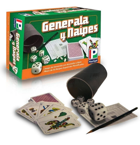 Generala Y Naipes Plastigal Art 148 Dados Cartas Jgo Mesa Lc