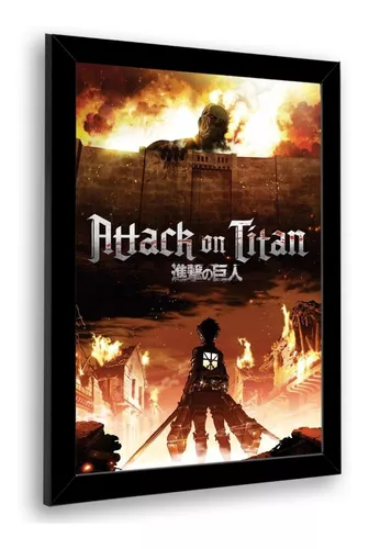 Quadro Attack On Titan Poster 2 Temporada 23x33cm