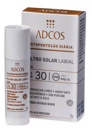 Adcos Filtro Solar Protetor Labial Fps30 5g
