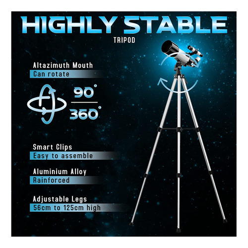 Telescopio Para Niños (400 X 70 Mm), 120x Telescopio Para Ni