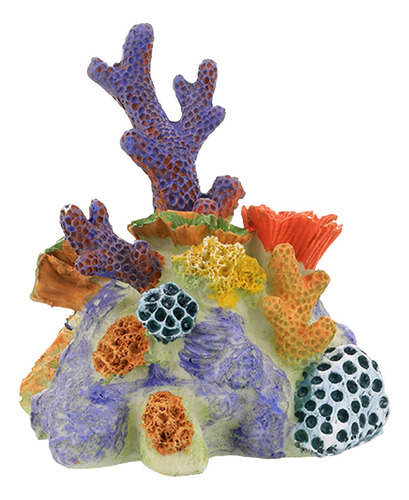 Estatuilla De Coral Artificial Escultura Pecera Accesorio De