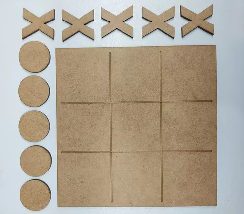 Jogo da Velha-cortado a Laser,sem Pintura-saco e Lapela