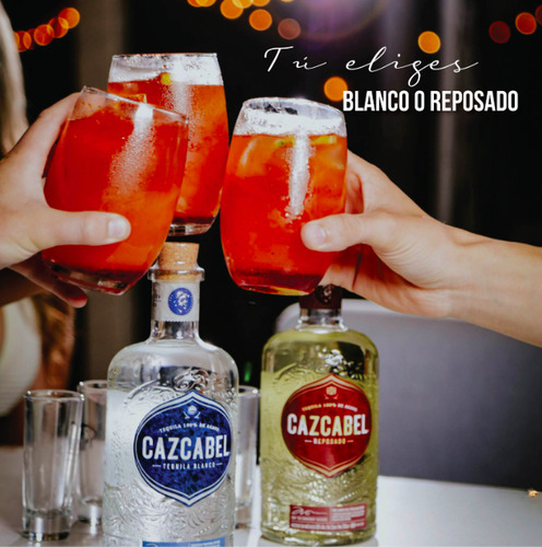 Cazcabel Tequila Blanco Artesanal 100% Agave Transparente