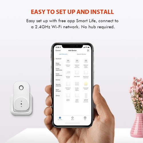 Imagen 5 de 8 de Enchufe Wifi Tuya Smart 3 En Linea Medidor De Consumo Timer
