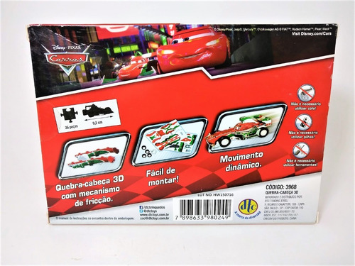 Carrinho Fricção Miniatura Carros Francesco Quebra Cabeça 3d