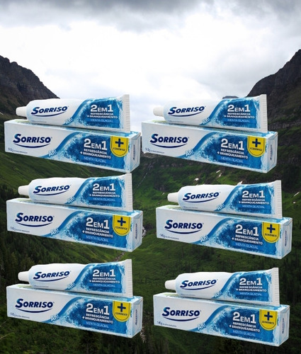 Gel Dental Sorriso Ah 2 Em 1 140g 6 Un