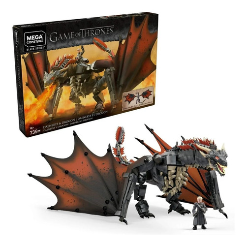 Mega Construx Daenerys Y Dragon, Game Of Thrones