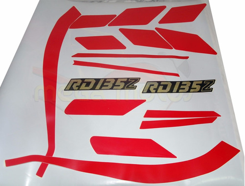 Jogo Kit Adesivos Yamaha Rd 135 Z 1989 Preta - Lb00322