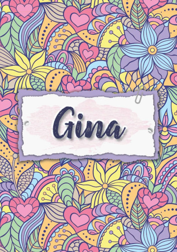 Libro: Gina: Cuaderno A5 | Nombre Personalizado Gina | De La