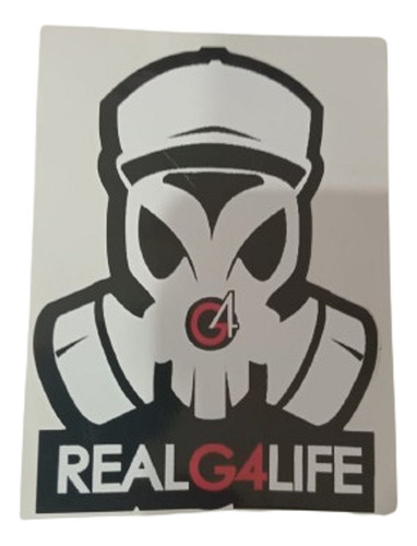 Calco Real G4 Life Autoadhesivo Auto Moto Calcos 12x9cm C10