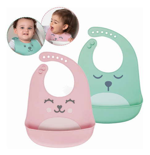 Babador Em Silicone Com Pega Cata Migalhas Atóxico Infantil