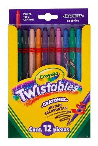 Crayones Twistables Largos Crayola Con 12 Piezas