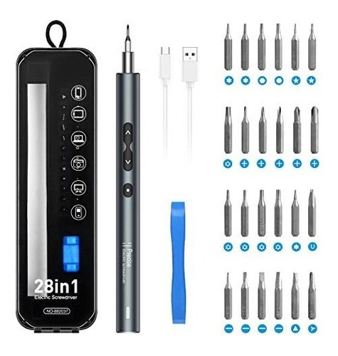 Amir Newest Mini Destornillador Eléctrico Kit, 28 En 1 Jueg
