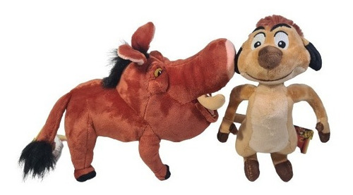 Kit Timão E Pumba Pelúcia Filme Rei Leão Disney Amigo Simba