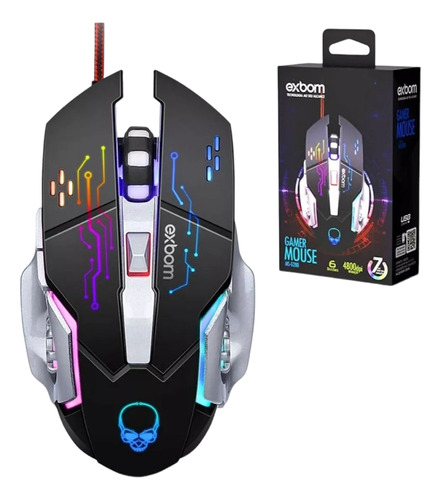 Mouse Gamer 4.800 Dpi 7d Rgb Com Fio Ms-g280 Filtro Transada