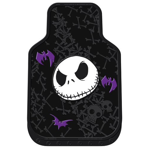 4 Tapete Para Piso Hule Diseño Skellington Murcielago