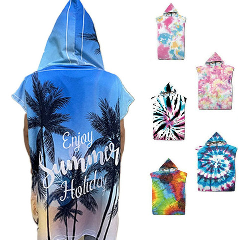 Toalla De Playa Para Niños, Bata De Baño, Poncho Con Capucha