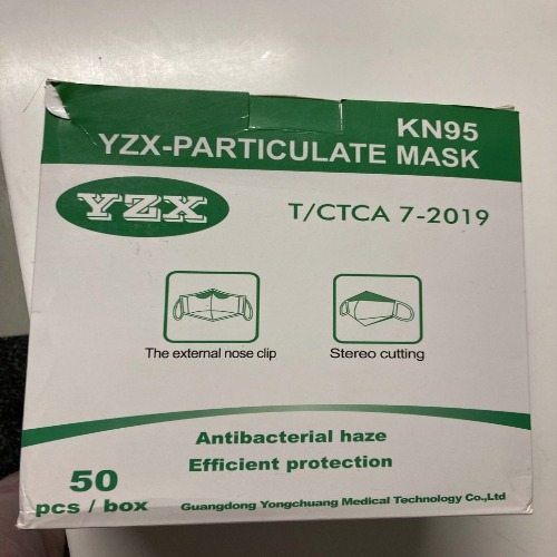 50 Cubrebocas Kn95 Yzx Particulate Mask