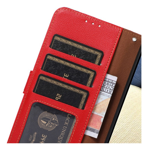 Funda De Cuero Antirrobo Con Rfid Para Xiaomi, Duradero