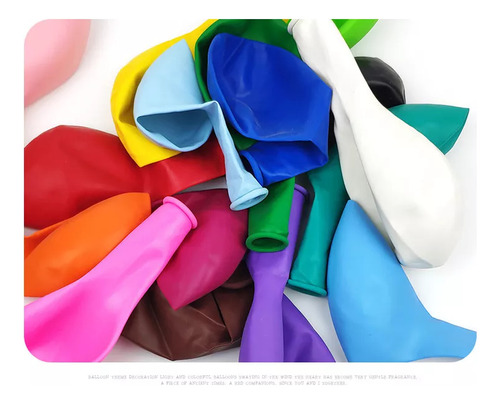 Balão De Látex Multicolorido De 100 Peças