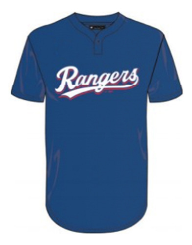 Jersey Camisola Beisbol Rangers Texas Azul Adulto