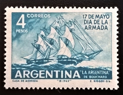 Argentina Barcos Sello Gj 1260 La Argentina 1963 Mint L13576