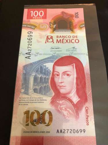 Billete De 100 Pesos Sor Juana Inés De La Cruz Serie Aa