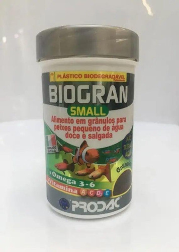 Ração Prodac Biogran Small 45g Para Peixes