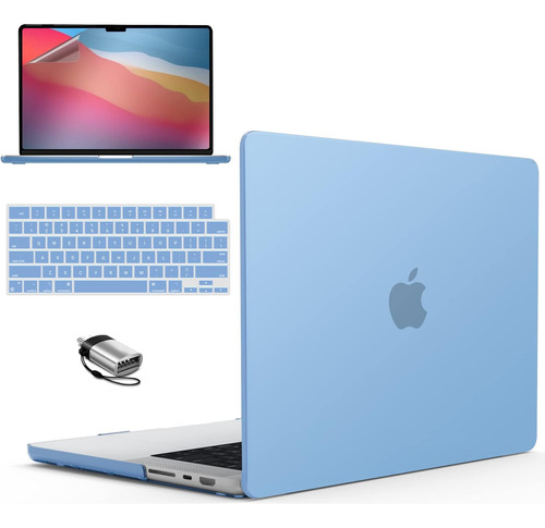 Funda Ibenzer Para Macbook Pro 14 M1 Pro/max +c/tec Cerulean