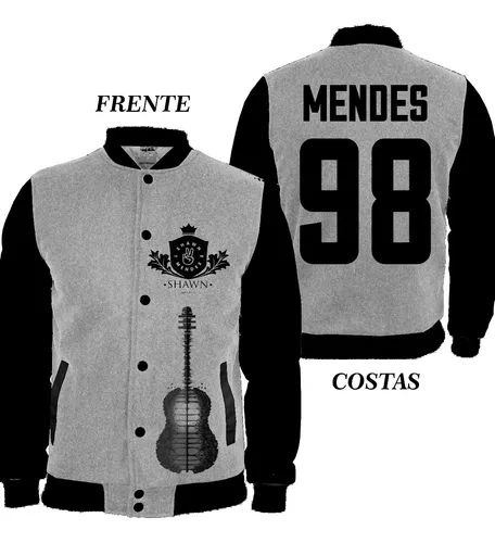 Moleton Moletom College Shawn Mendes 98 Tatoo Escudo