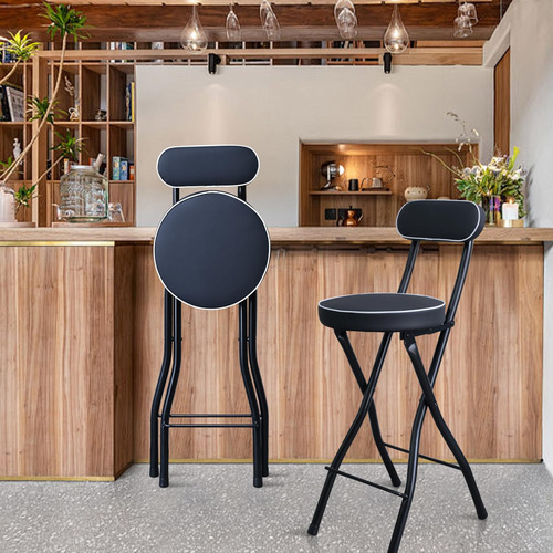 Uwear Taburete De Bar Plegable Con Respaldo Taburetes
