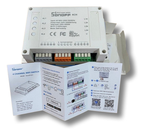 Imagen 3 de 4 de Interruptor Inalambrico Wifi Sonoff Compatible Con Alexa